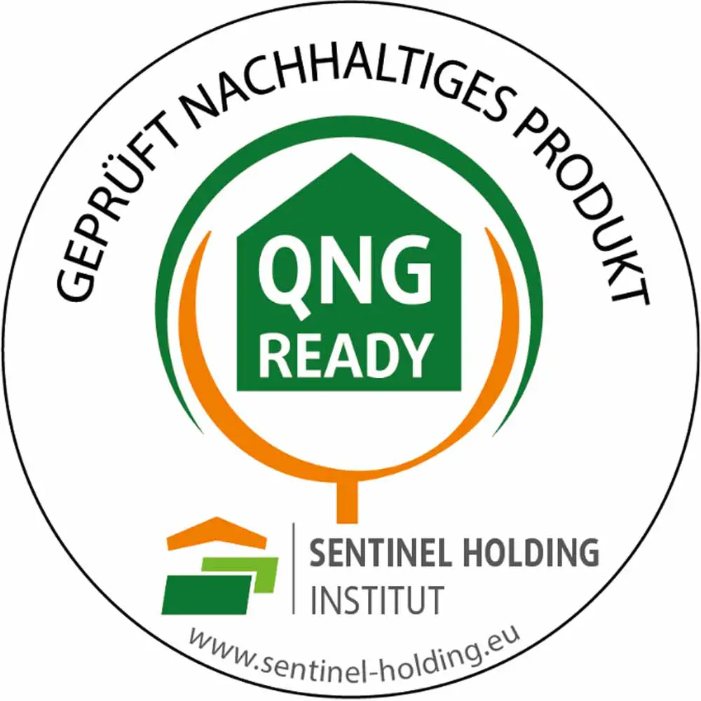 Geprüft Nachhaltiges Produkt — QNG Ready · Sentinel Holding Institut